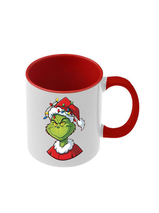 Κούπα Χριστουγεννιάτικη Grinch Κόκκινη Λαβή Εσω...