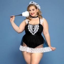 Sexy Maid Costume Plus Size Lace