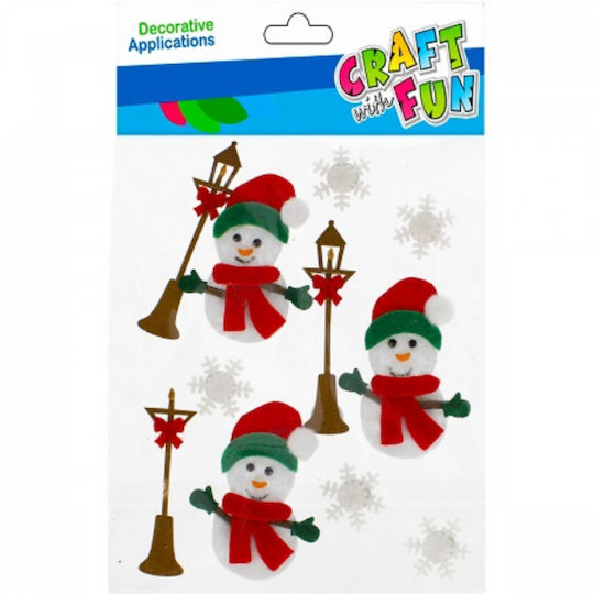 Craft with Fun Weihnachtsaufkleber Handarbeit Schneemann 11 Stück