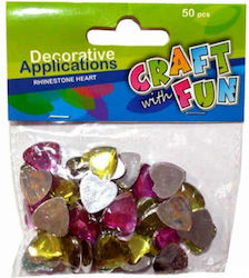 Καρδιες Crystal 50τεμ Craft Fun