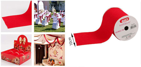 Rot Velours Farbband 10cm x 2,7m – 1 Stück