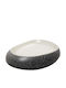 Espiel Pebble Πιάτο Βαθύ Οβάλ Κεραμικό Γκρι-Λευκό 23x18cm 2τμχ