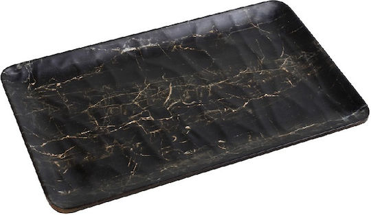 Espiel Black Wood Πιάτο Ρηχό Ξύλινο Μαύρο με Διάμετρο 26cm 6τμχ