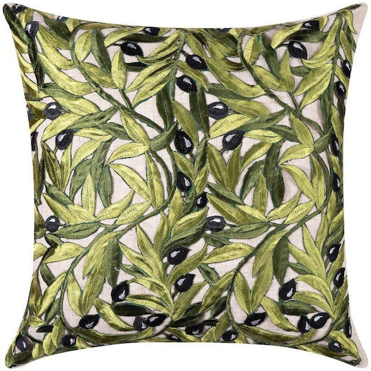 Silk Fashion Green Decorative Pillow Case 45x45cm