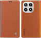 Yikatu Book Synthetic Leather / Silicone Brown (Xiaomi 17)