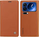 Yikatu Book Synthetic Leather / Silicone Brown (Xiaomi 17 Pro)