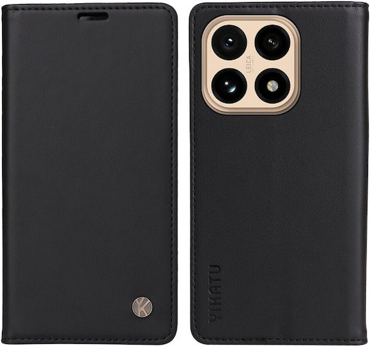 Yikatu Book Δερματίνης / Σιλικόνης Μαύρο (Xiaomi 15T)