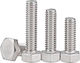 Helix Screw Hexagon Galvanized DIN 933 with Diameter M6 and Length 50mm 10pcs 8.8