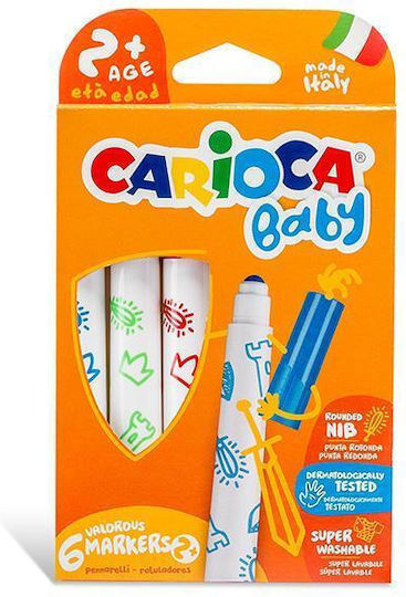 Carioca Μαρκαδόροι Ζωγραφικής Πλενόμενοι Σετ 6 χρώματα (12 Συσκευασίες)