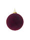 Weihnachtsbaumschmuck Bälle Samt Bordeaux 8cm Iliadis 81780 Set 12 Stück Stoffartig Samt Bordeaux