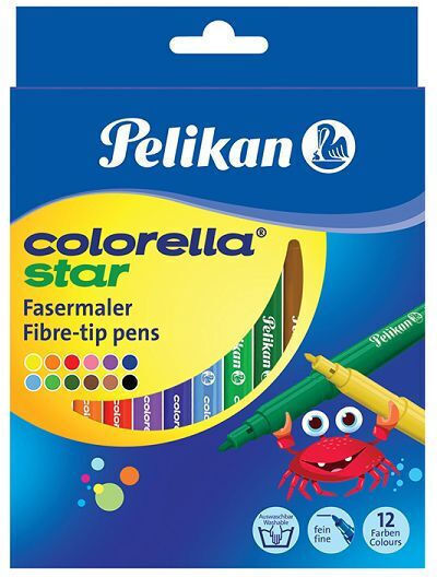 Pelikan Colorella Star Μαρκαδόροι Ζωγραφικής Πλενόμενοι Σετ 10 χρώματα