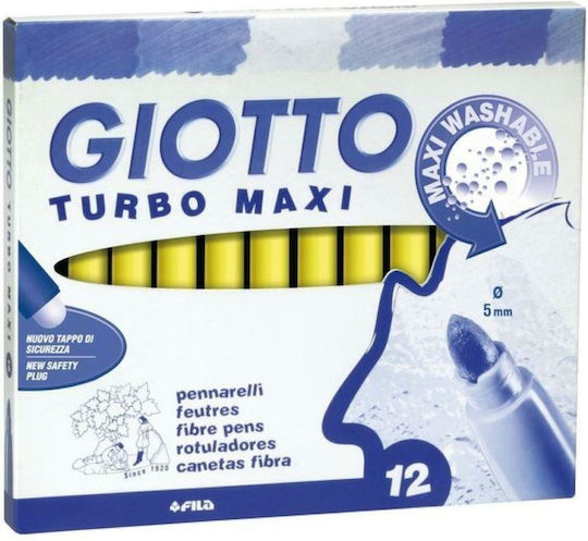 Giotto Gelb Waschbare Zeichenmarker Dicke Set 12Stück