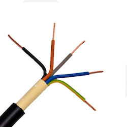 Καλώδιο Nyy J1vv-u 5χ6mm2 Μαύρο 100m Καλώδιο Nyy J1vv-u 5χ6mm2 Μαύρο 100m