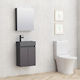 Inter Ceramic Countertop with Sink L60xW42xH25cm Black