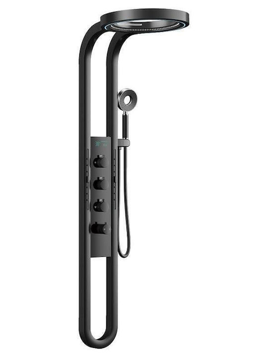 Inter Ceramic Hydro-Massage-Säule 155.5cm Schwarz