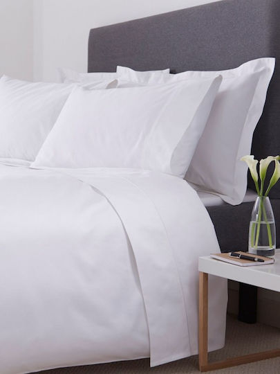 Sheet 180x280cm 70% Cotton-30% Polyester 200tc Polycotton Premium Line Set 6 Pieces White Fabric 70% Cotton-30% Polyester Oem 5201847001969