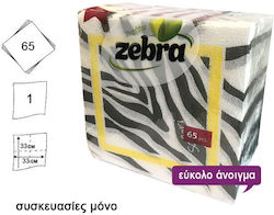 Zebra 20x65 Χαρτοπετσέτες Zebra 20x65 Χαρτοπετσέτες