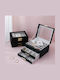 Melina's Collection Jewellery Box from Faux Leather Black 23x20x14cm