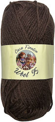 Knitting Yarn Casa Firelor Wool 95 100% Wool 50 G – 95 M Made In Romania – Color Dark Brown