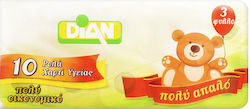 Dian Toilettenpapier 3 Lagen 10 Packungen (85gr/Rolle)
