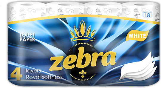 Zebra Χαρτί Υγείας 4 Φύλλων 8 Συσκευασίες 3800090305217