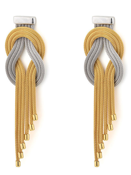 George Art Jewels Σκουλαρίκια από Ασήμι Επιχρυσωμένα