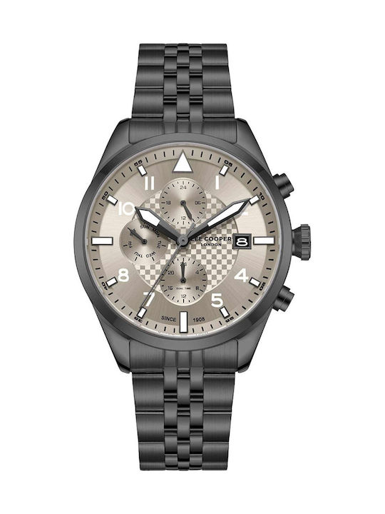 Lee Cooper Dual Time Ρολόι Μπαταρίας με Μεταλλικό Μπρασελέ