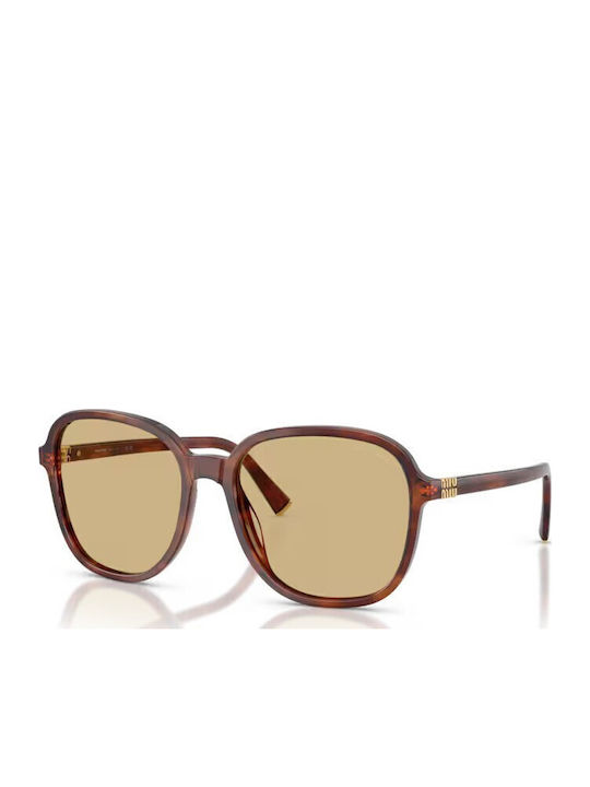 Miu Miu Unisex Γυαλιά Ηλίου με Καφέ Ταρταρούγα Κοκκάλινο Σκελετό και Καφέ Φακό MU B01S 26E10R