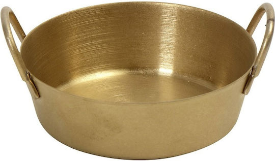 Espiel Snow Dip Serving Bowl Round Inox Gold with Diameter 12.3cm
