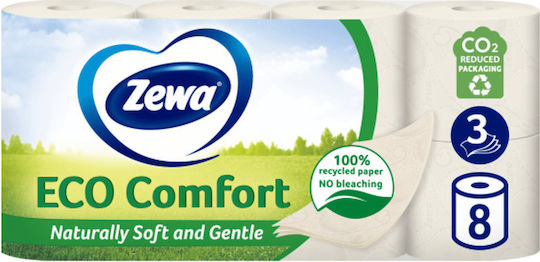 Zewa Eco Comfort Χαρτί Υγείας 8 Ρολά 3 Φύλλων