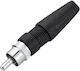 Rca Männlich Kabel Id7mm Nikel Solderless Schwarz V7107a Ultimax 01.099.0027 5 Stück