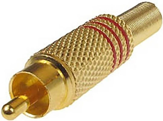 Rca Männlich Kabel Id7mm Gold Rot Rp150g Ultimax 01.099.0011 5 Stück