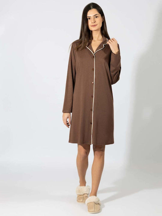 Harmony Winter Women's Nightdress Coffee