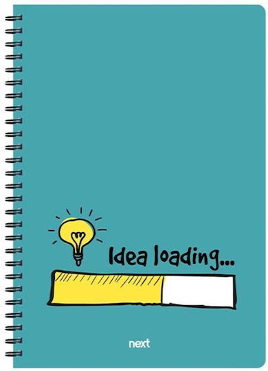 Next Σπιράλ Τετράδιο Ριγέ Β5 105 Φύλλων 3 Θεμάτων Trends Idea Γαλάζιο