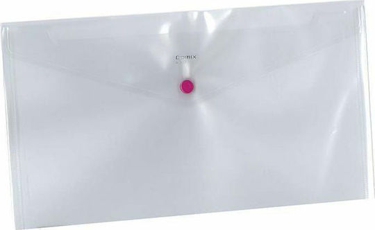 Comix Transparent File Folder Button A5 Transparent Paper 13.5x25cm