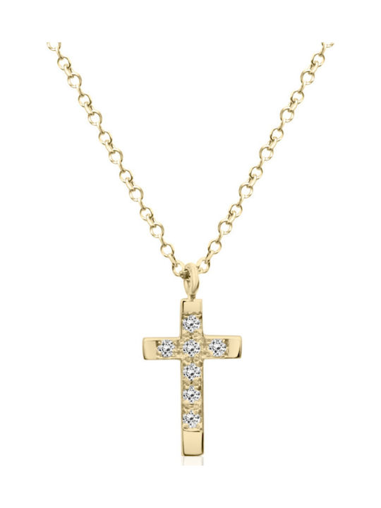 Triantos Gold Cross 9K with Chain