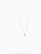 Women's Necklace Silver Gold Plated Cross Eye Silver925
