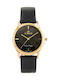 G.Rossi Women's Watch with Black Leather Strap