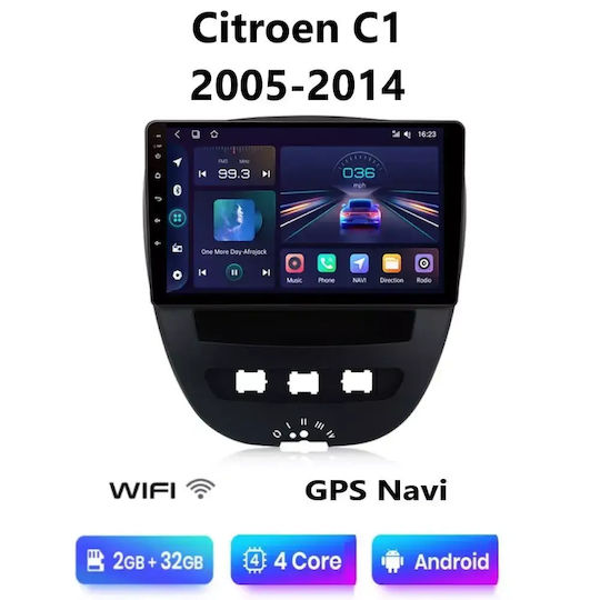 Sistem Audio Auto pentru Citroen C1 2005-2014 (Bluetooth/USB/WiFi/GPS/Apple-Carplay/Android-Auto) cu Ecran Tactil 10"