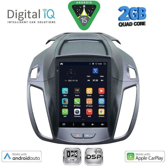 Digital IQ Ηχοσύστημα Αυτοκινήτου για Ford Kuga 2013-2019 (Bluetooth/USB/WiFi/GPS/Apple-Carplay/Android-Auto) με Οθόνη Αφής 5"