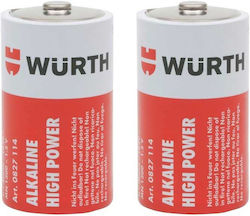 Wurth Hochleistungs D 1,5V Alkaline-Batterien Wurth Hochleistungs D 1,5V Alkaline-Batterien