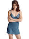 Simone Perele Χειμερινό Babydoll Πετρόλ