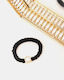 Hair Scrunchie Square Design White Black