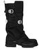 Leder Damenstiefel Schwarz