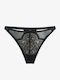 Damen Slip mit Spitze Schwarz