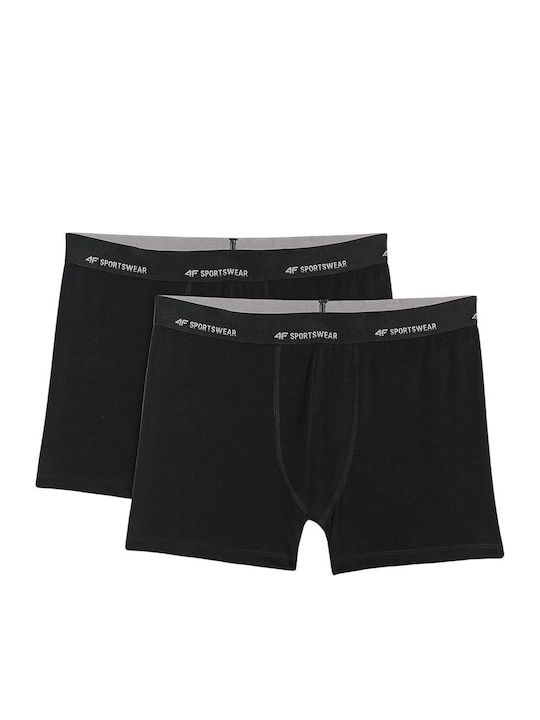 4F Herren Boxershorts Schwarz 2Packung