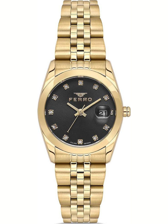 Ferro Women's Watch with Gold Metal Bracelet