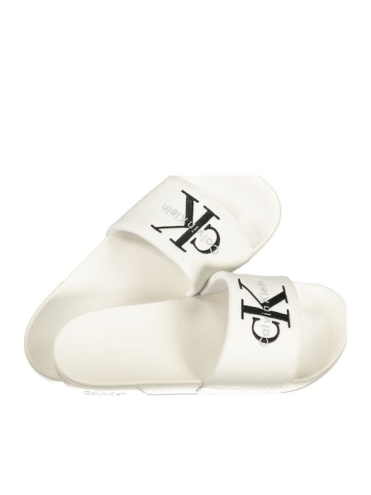 Calvin Klein Herren Slides Weiß