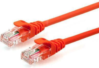 U/UTP Cat.5e (Gigabit) Καλώδιο Δικτύου Ethernet 0.5m Κόκκινο