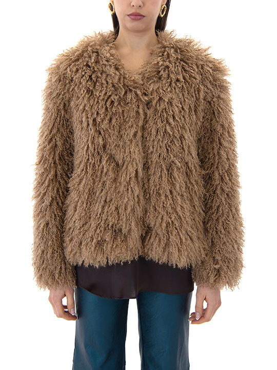 Oakwood Women's Short Fur Tabac Brown